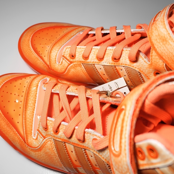 🔥New Adidas JEREMY SCOTT x Forum High ‘Dipped Orange’ (Q46124) Men's Size 12-14 - Picture 6 of 8